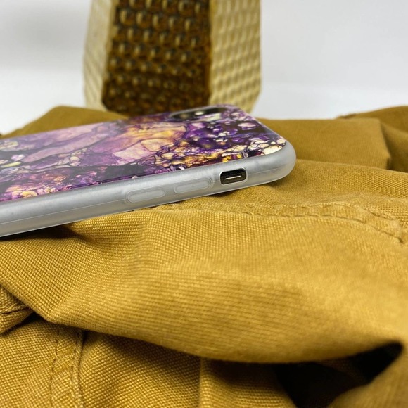 iPhone 6 Case Purple Yellow Marble Print Cover NEW - Picture 7 of 10